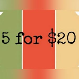 5 under $10 for $20!